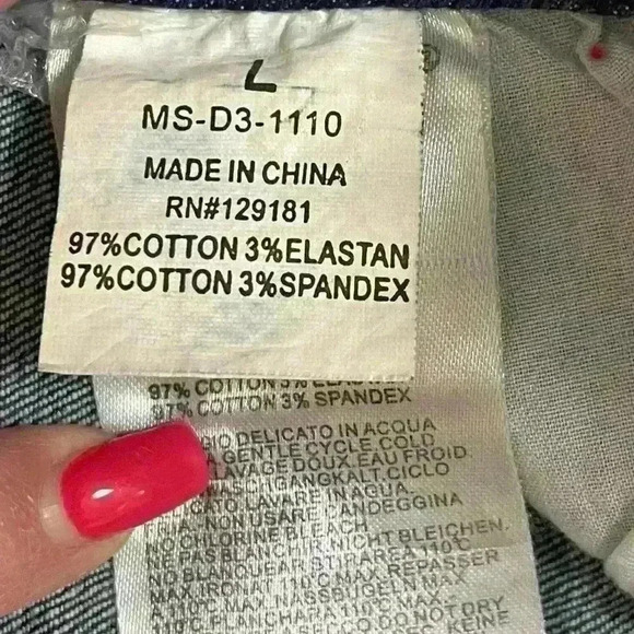 Machine Nouvelle Mode Skirt Womens Large Blue Denim Ripped Size Italy L USA 30 - Picture 7 of 9